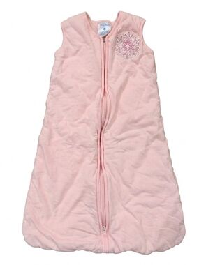 Halo Baby Girls Pink Sleeveless Sleep Sack with Snowflake Embroidery 0-6 M